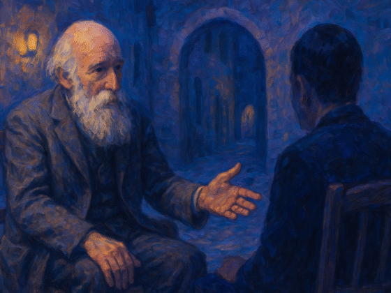 Représentation fictive et imaginaire de Martin Buber, qui ne correspond pas à son apparence réelle