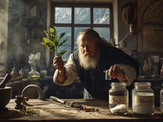 Paracelse (v. 1493-1541) : La médecine par l'alchimie et la nature 275 Paracelse, philosophe et alchimiste de la Renaissance, basé sur le sujet de l'article. L'image est imaginaire et non une représentation réelle.