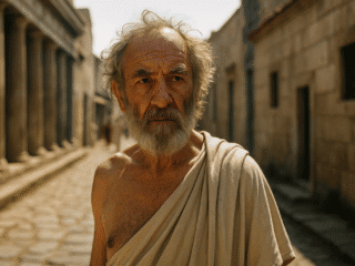 Parméniscos de Métaponte (env. 480 – 430 av. J.-C.) : le pythagoricien qui retrouva le rire 277 Image fictive représentant Parméniscos de Métaponte, philosophe pythagoricien du Ve siècle avant J.-C., qui ne le représente pas réellement