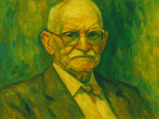 Paul Arthur Schilpp (1897–1993) : l'architecte du dialogue philosophique 279 Image fictive et imaginaire de Paul Arthur Schilpp, ne représentant pas le philosophe réel