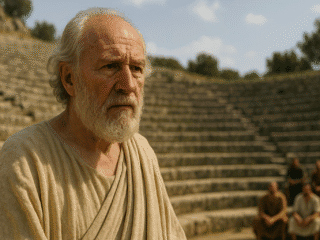 Pétron (VIᵉ s. av. J.-C.) : l'arithmétique cosmique de la pluralité des mondes 285 Représentation imaginaire et fictive du philosophe Pétron, ne correspondant pas à son apparence réelle