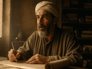 Saadia Gaon (892–942) : la réconciliation de la raison et de la révélation dans le judaïsme médiéval 306 Représentation imaginaire de Saadia Gaon, philosophe juif médiéval ; cette image est fictive et ne représente pas le personnage historique réel.