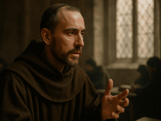 Bonaventure de Bagnoregio (1217–1274) : l'élévation mystique de l'âme vers Dieu 60 Représentation fictive et imaginaire de Bonaventure de Bagnoregio, ne constituant pas un portrait réel du théologien franciscain