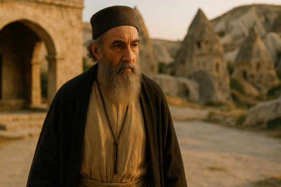 Image fictive représentant Grégoire de Nysse, évêque et théologien du IVᵉ siècle, qui ne le représente pas réellement.