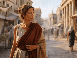 Théano (VIᵉ siècle av. J.-C.) : entre histoire et légende dans le pythagorisme ancien 330 Représentation imaginaire et fictive de Théano de Crotone, pythagoricienne antique, ne correspondant pas à son apparence réelle