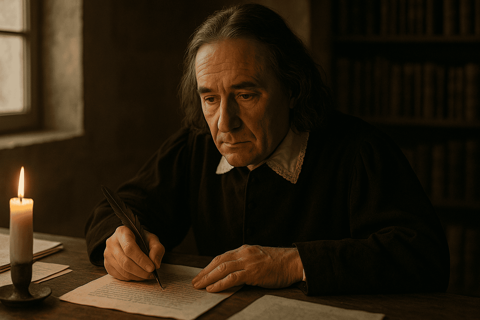 Image fictive et imaginaire de Pierre de Fermat, ne représentant pas le mathématicien et philosophe réel