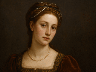 Tullia d'Aragon (1501–1556) : courtisane philosophe et égalité dans l'amour 341 Représentation artistique fictive de Tullia d'Aragon, courtisane et philosophe de la Renaissance, qui ne constitue pas un portrait authentique du personnage historique.