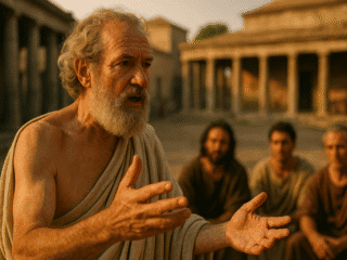 Xénophane de Colophon (570–475 av. J.-C.) : le pionnier de la critique religieuse et de l'épistémologie 352 Représentation imaginaire et fictive de Xénophane de Colophon, philosophe présocratique grec, ne correspondant pas à son apparence réelle